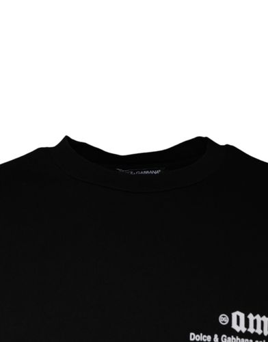 Amore Print Cotton Crew Neck Men's T-shirt - Dolce & Gabbana - Modalova