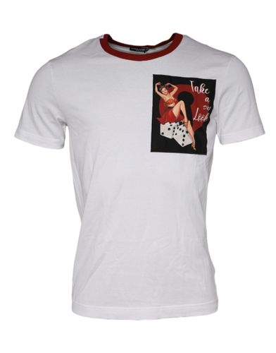 Graphic Print Cotton Crew Neck Men's T-shirt - Dolce & Gabbana - Modalova