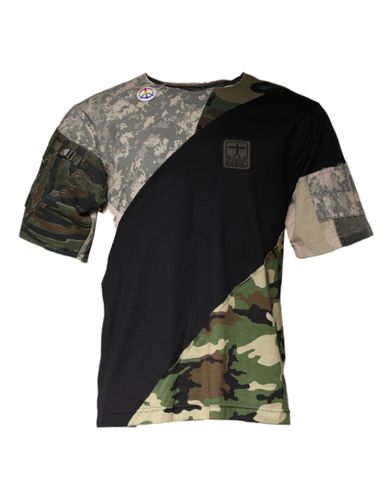 Camouflage Cotton Round Neck Men's T-shirt (Pre-Owned) - Dolce & Gabbana - Modalova