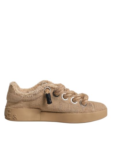 Jute Fabric Low Top Men Sneakers Men's Shoes - Dolce & Gabbana - Modalova