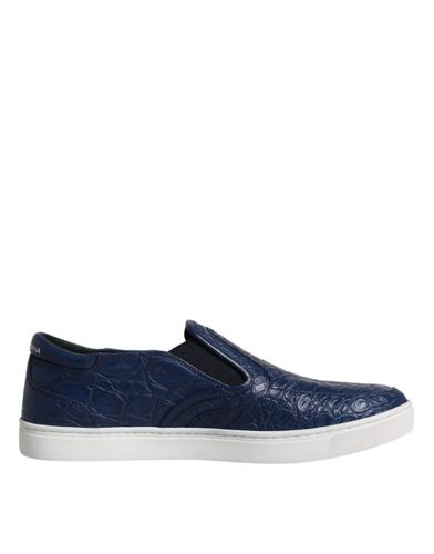 Croc Exotic Leather Men Sneakers Men's Shoes - Dolce & Gabbana - Modalova
