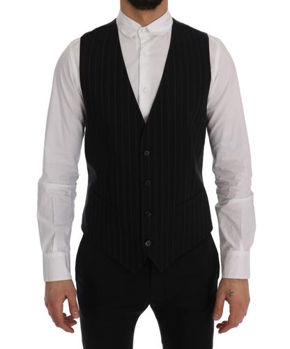 STAFF Cotton Striped Men's Vest - Dolce & Gabbana - Modalova