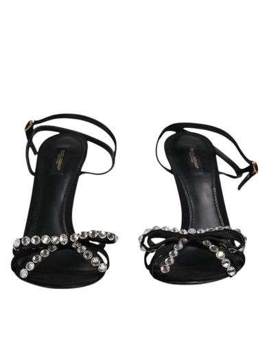 Leather Crystal Heels Sandals Women's Shoes (Pre-Owned) - Dolce & Gabbana - Modalova