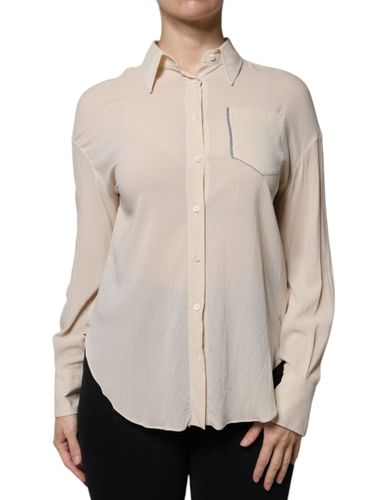 Silk Blend Collared Button Down Women's Top (Pre-Owned) - Brunello Cucinelli - Modalova