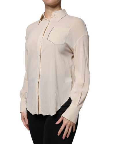 Silk Blend Collared Button Down Women's Top (Pre-Owned) - Brunello Cucinelli - Modalova