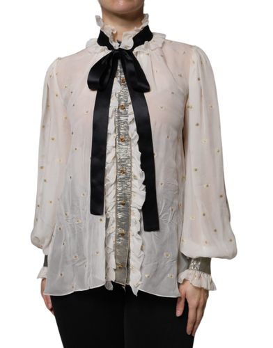 Silk Blend Ascot Collar Blouse Women's Top (Pre-Owned) - Dolce & Gabbana - Modalova