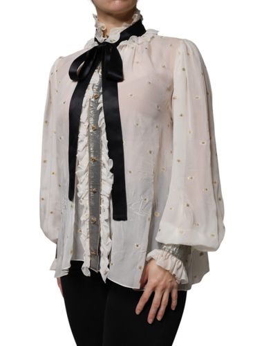 Silk Blend Ascot Collar Blouse Women's Top (Pre-Owned) - Dolce & Gabbana - Modalova