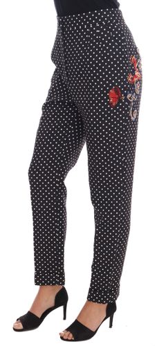 Polka Dot Sicily Crystal Women's Pants - Dolce & Gabbana - Modalova