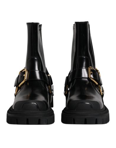 Leather Slip On Stretch Trekking Boots Men's Shoes (Pre-Owned) - Dolce & Gabbana - Modalova