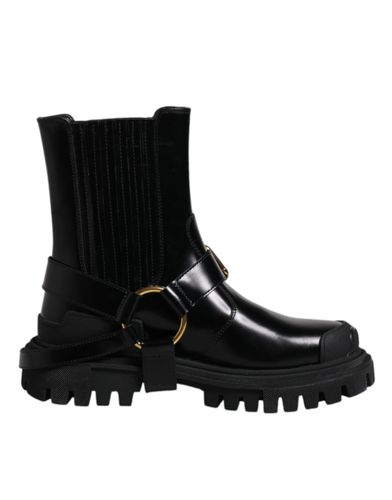 Leather Slip On Stretch Trekking Boots Men's Shoes (Pre-Owned) - Dolce & Gabbana - Modalova