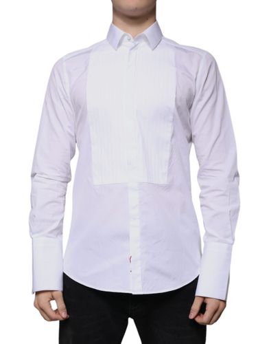 Bib Cotton Poplin GOLD Men Formal Men's Shirt (Pre-Owned) - Dolce & Gabbana - Modalova