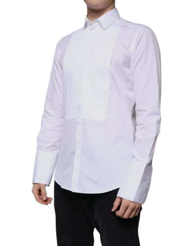 Bib Cotton Poplin GOLD Men Formal Men's Shirt (Pre-Owned) - Dolce & Gabbana - Modalova