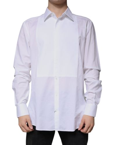 Bib Cotton Poplin GOLD Formal Men's Shirt (Pre-Owned) - Dolce & Gabbana - Modalova