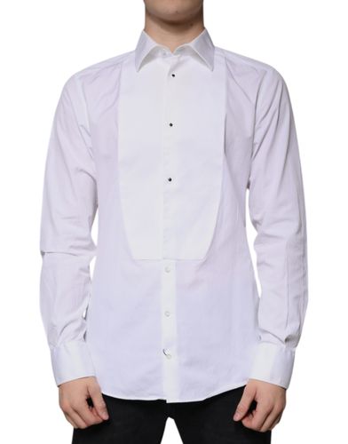 Bib Cotton Poplin GOLD Men Formal Men's Shirt (Pre-Owned) - Dolce & Gabbana - Modalova