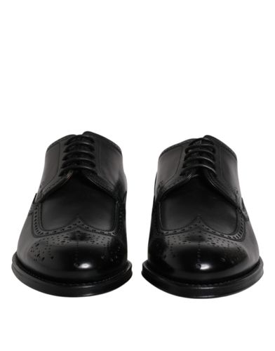 Leather Derby Wingtip Formal Men's Shoes - Dolce & Gabbana - Modalova