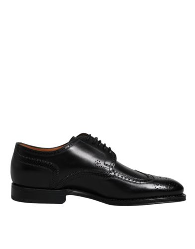 Leather Derby Wingtip Formal Men's Shoes - Dolce & Gabbana - Modalova