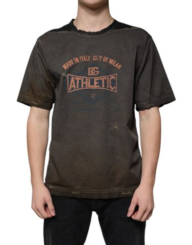 Graphic Print Cotton Round Neck Men's T-shirt - Dolce & Gabbana - Modalova