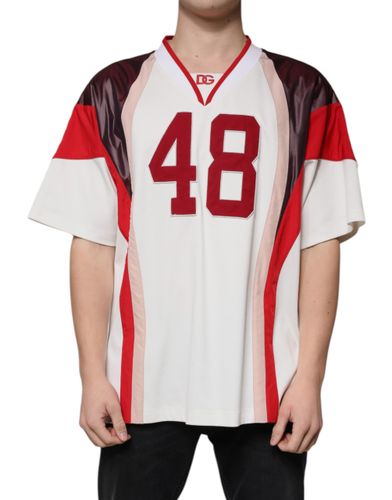 Logo Jersey Cotton V-neck Men's T-shirt - Dolce & Gabbana - Modalova