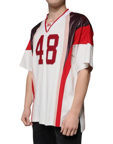 Logo Jersey Cotton V-neck Men's T-shirt - Dolce & Gabbana - Modalova