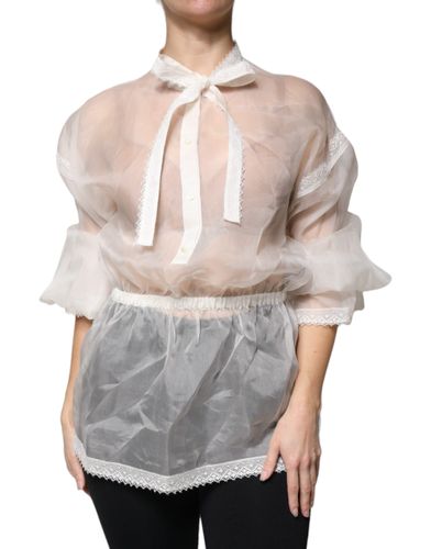 Ascot Collar Long Sleeves Blouse Women's Top - Dolce & Gabbana - Modalova