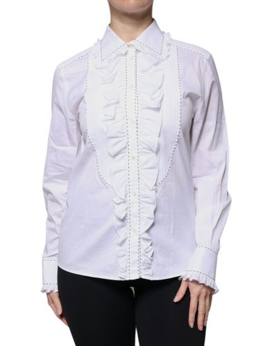 Cotton Long Sleeves Ruffle Collar Women's Top (Pre-Owned) - Dolce & Gabbana - Modalova