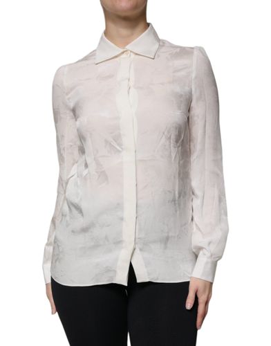 Silk Collared Long Sleeves Shirt Women's Top (Pre-Owned) - Dolce & Gabbana - Modalova
