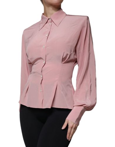 Cotton Long Sleeves Collared Blouse Women's Top - Dolce & Gabbana - Modalova