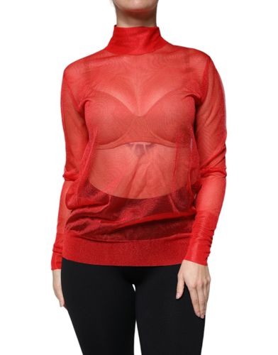 Mesh Turtleneck Long Sleeve Blouse Women's Top (Pre-Owned) - Dolce & Gabbana - Modalova