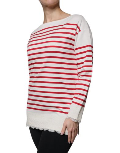 White Red Stripes Cotton Long Sleeves Women's Top (Pre-Owned) - Dolce & Gabbana - Modalova