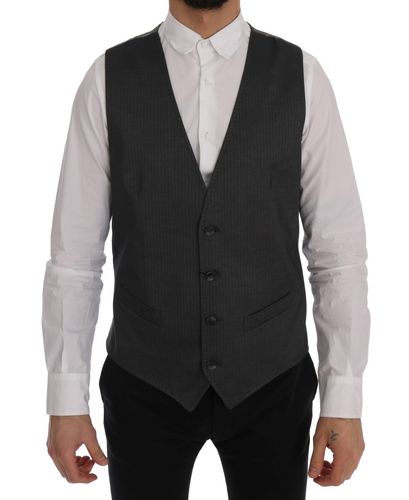 STAFF Cotton Rayon Men's Vest - Dolce & Gabbana - Modalova