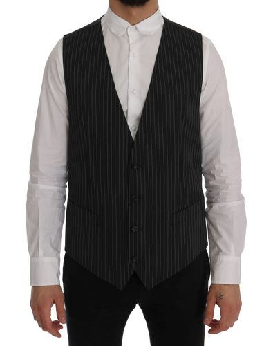 Wool Stretch Men's Vest - Dolce & Gabbana - Modalova