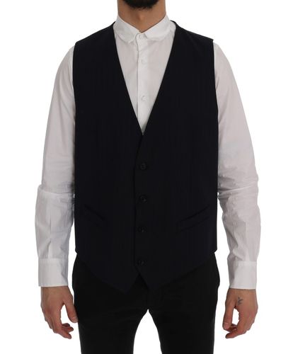 STAFF Wool Stretch Men's Vest - Dolce & Gabbana - Modalova