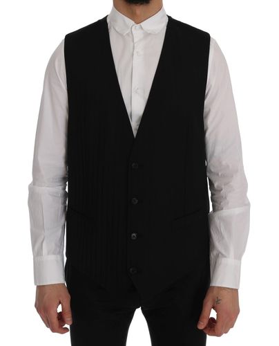 STAFF Wool Stretch Men's Vest - Dolce & Gabbana - Modalova