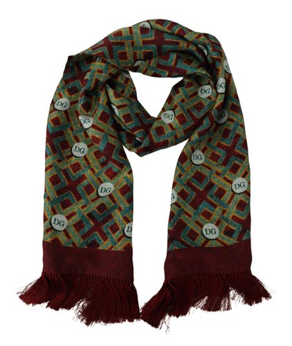 DG Logo Shawl Warm Neck Wrap Fringe Men's Scarf - Dolce & Gabbana - Modalova