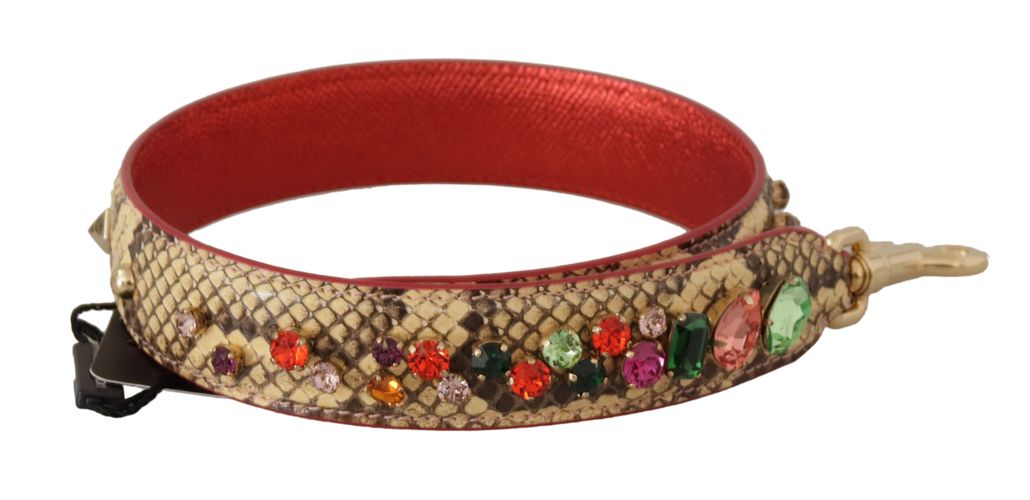 Exotic Leather Crystals Shoulder Women's Strap - Dolce & Gabbana - Modalova