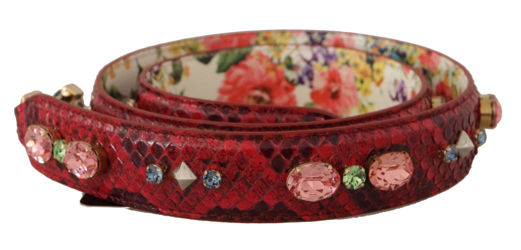 Exotic Leather Crystals Reversible Shoulder Women's Strap - Dolce & Gabbana - Modalova