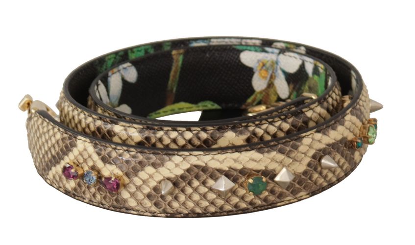 Exotic Leather Crystals Reversible Shoulder Women's Strap - Dolce & Gabbana - Modalova