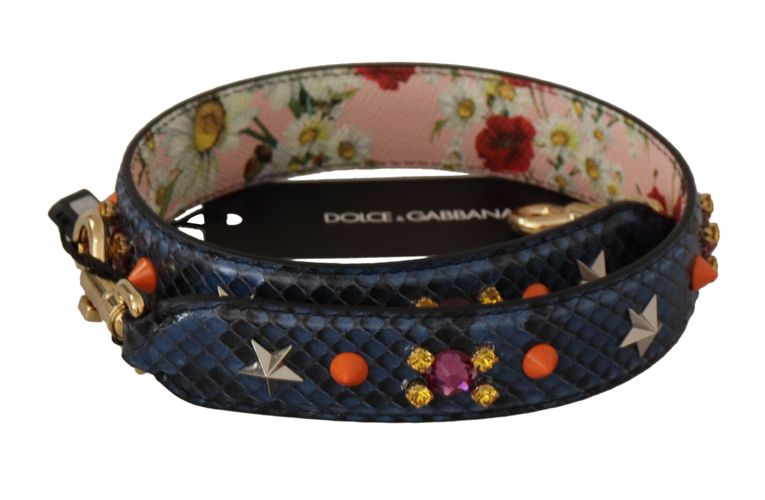 Exotic Leather Crystals Reversible Shoulder Women's Strap - Dolce & Gabbana - Modalova