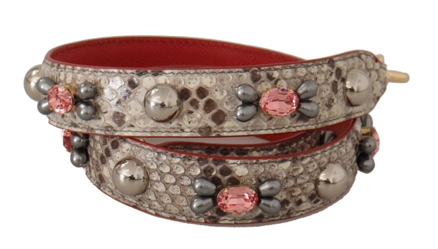 Exotic Leather Studded Shoulder Women's Strap - Dolce & Gabbana - Modalova