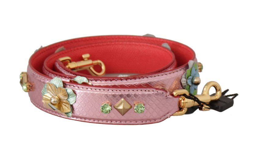 Metallic Leather Studded Shoulder Women's Strap - Dolce & Gabbana - Modalova