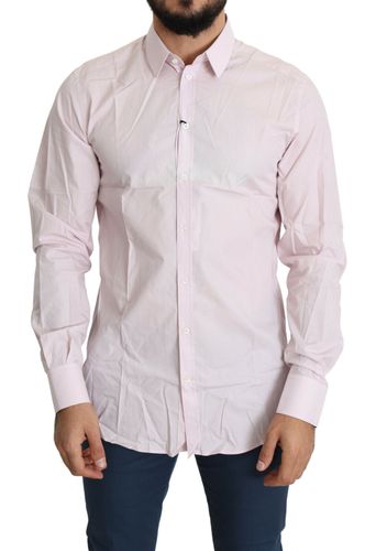 Light Cotton Formal GOLD Dress Men's Shirt (Pre-Owned) - Dolce & Gabbana - Modalova