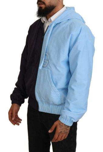 Black Blue DG Hooded Full Zip Men Men's Jacket - Dolce & Gabbana - Modalova
