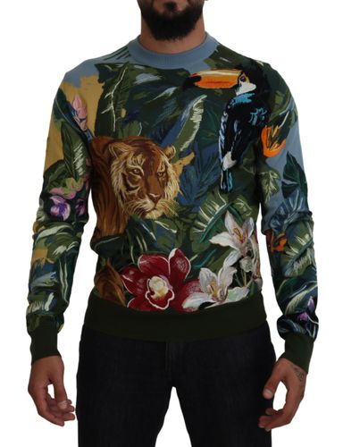 Jungle Wool Pullover Logo Men's Sweater - Dolce & Gabbana - Modalova