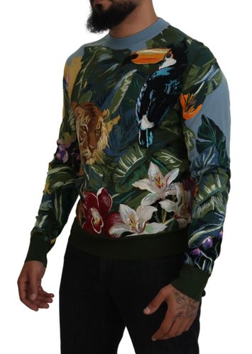 Jungle Wool Pullover Logo Men's Sweater - Dolce & Gabbana - Modalova