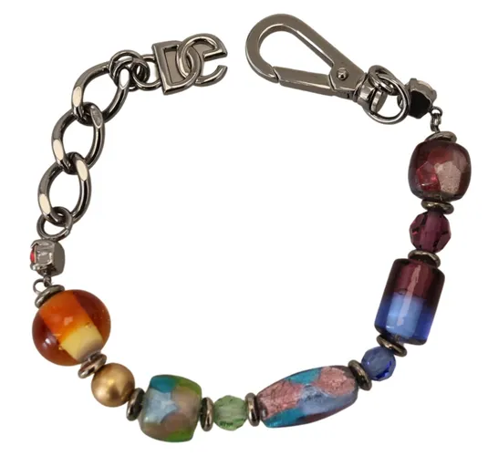 Multicolor Chain Brass Beaded Lobster Clasp Women's Bracelet - Dolce & Gabbana - Modalova