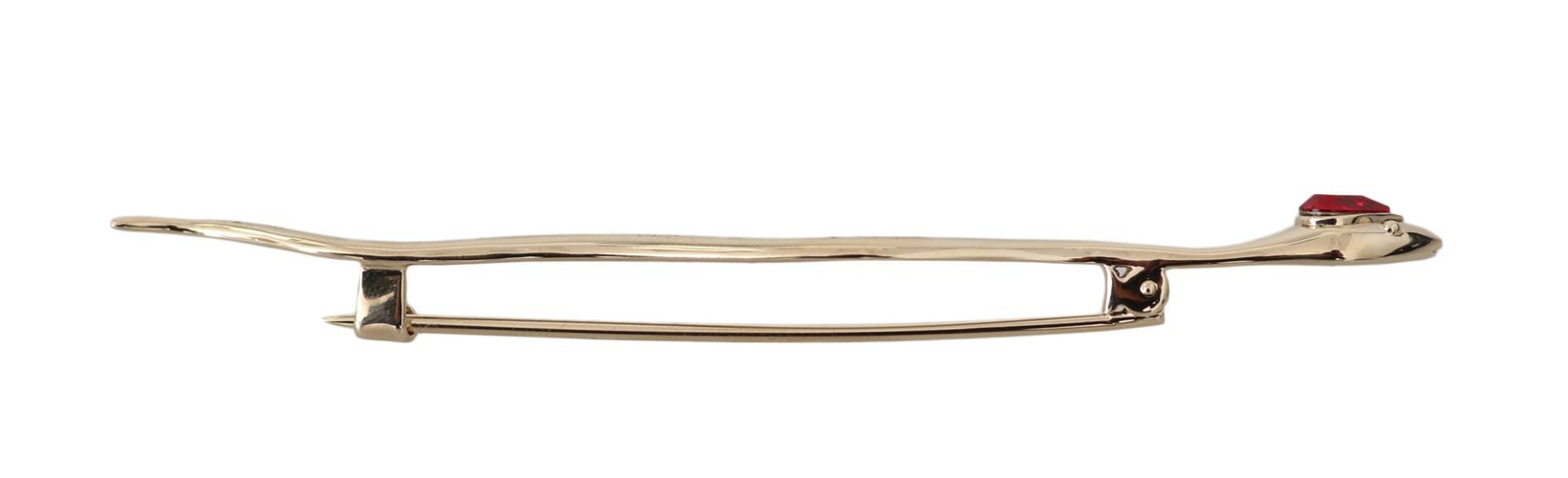 Brass Crystal Spilla Serpente Brooch Women's Pin - Dolce & Gabbana - Modalova