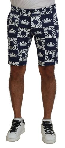 Logo Print Cotton Chinos Men's Shorts - Dolce & Gabbana - Modalova