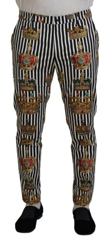 Cotton Stretch Crown Trouser Men's Pants - Dolce & Gabbana - Modalova