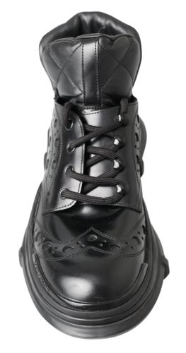 Leather Ankle Casual Men's Boots - Dolce & Gabbana - Modalova