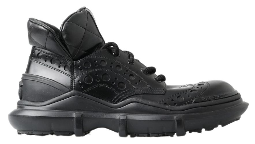 Leather Ankle Casual Men's Boots - Dolce & Gabbana - Modalova
